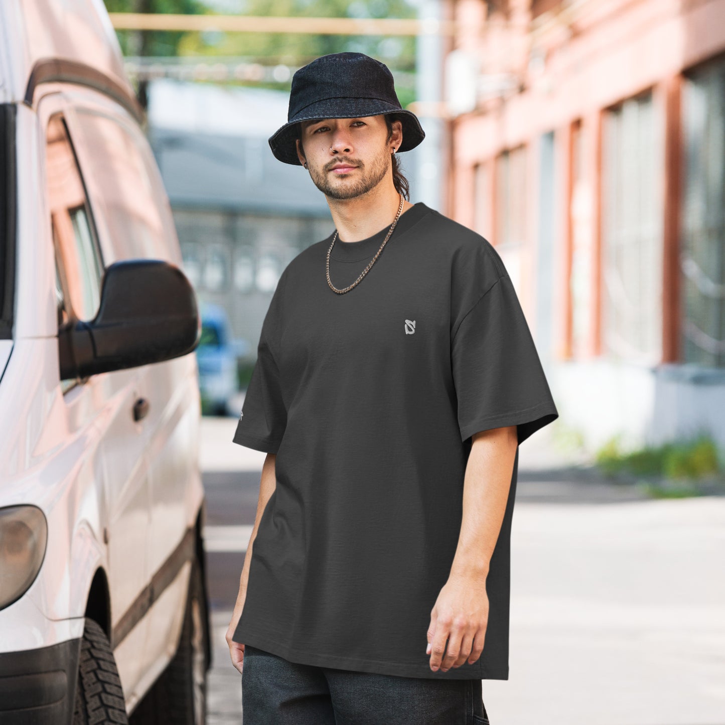 Oversized Tee - White Logo