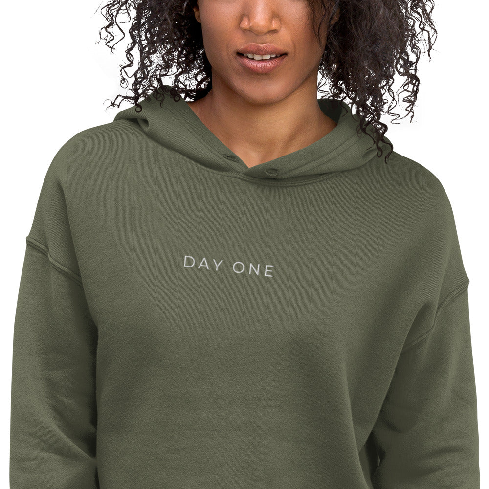 Day One Crop Hoodie - Saratoga