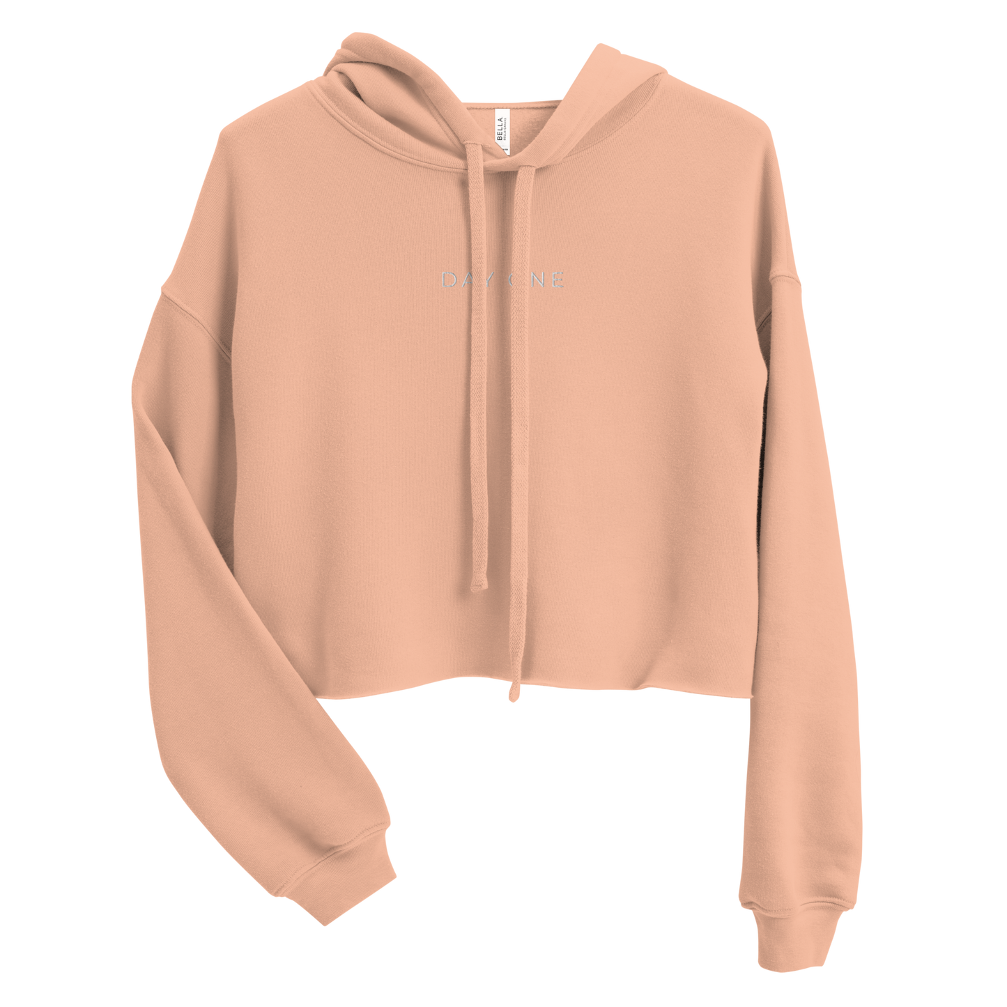 Day One Crop Hoodie - Peach